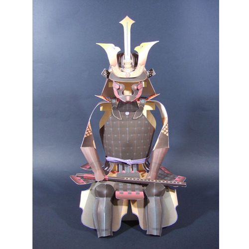 兒童益智diy立體手工制作仿真戰國武將鎧甲擺件3d紙模型紙藝玩具